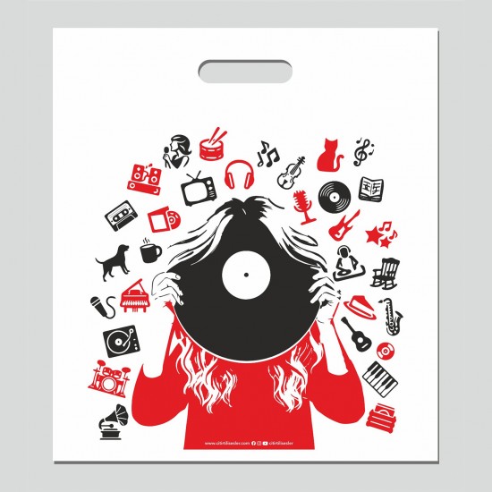 Baskılı Naylon Poşet 12"