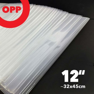 12" Thin Outer PE Sleeve with Flap (32 cm)