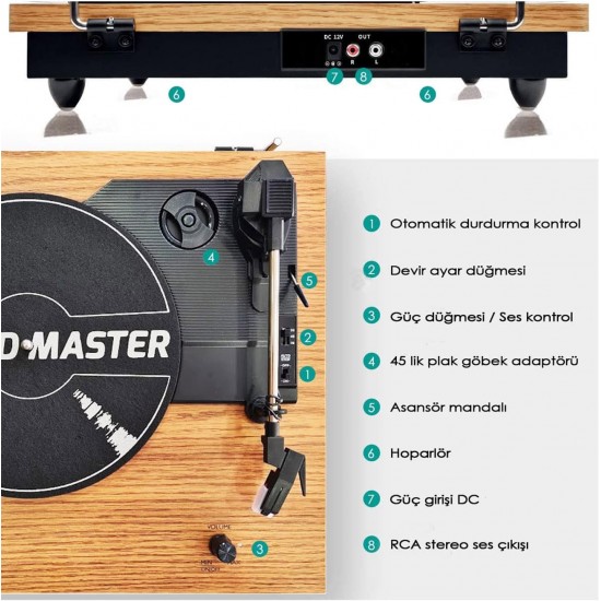 Record Master TT202J Retro Pikap