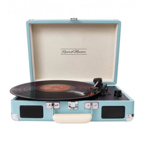 Record Master T310CH Şarjlı Retro Mavi Pikap