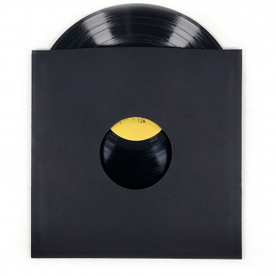 12" Black Hard Cover with hole