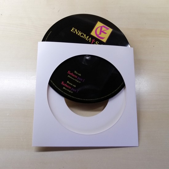 Resimli Plaklar için Zarf Kapak (7") (Beyaz)